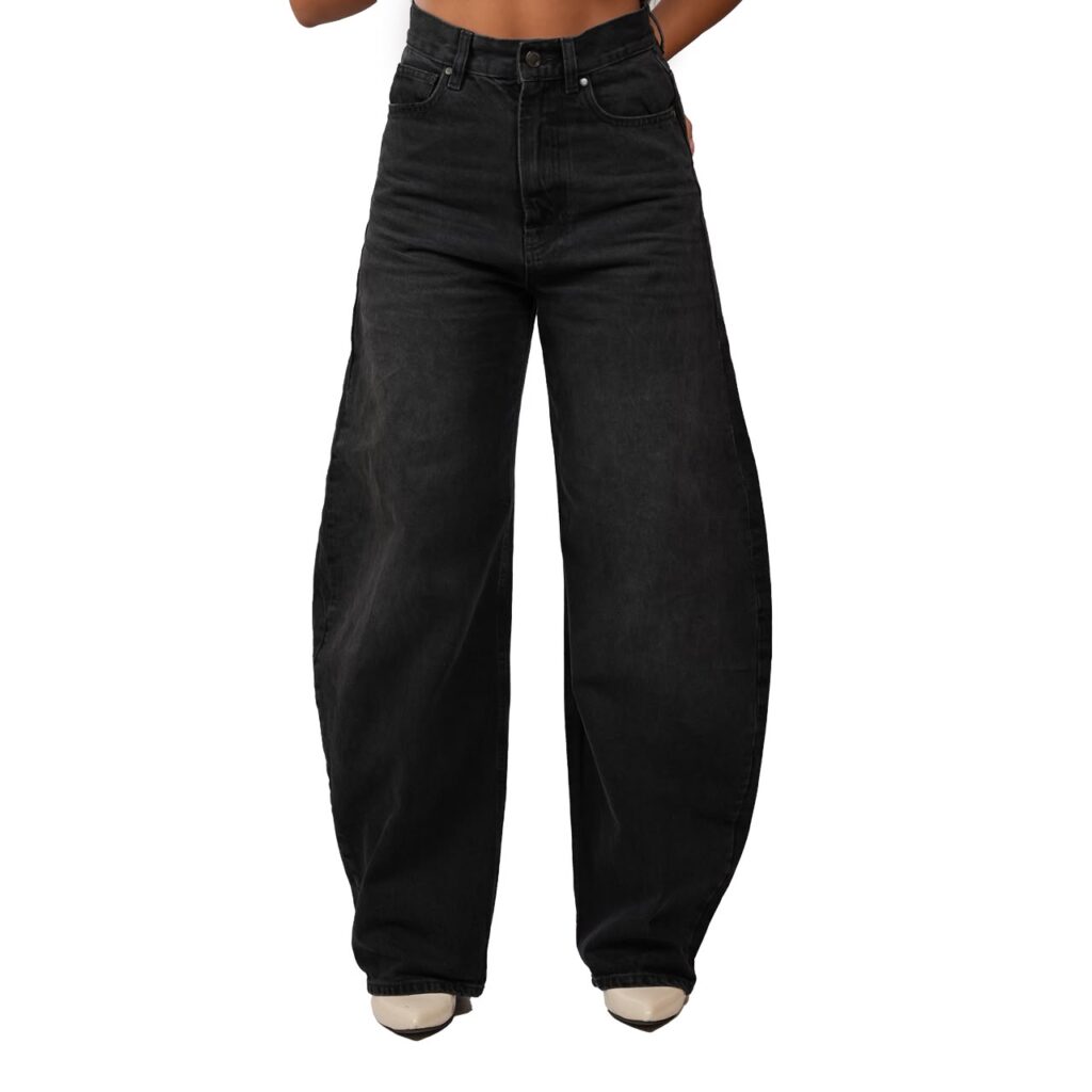 High Waist Baggy Black Jeans