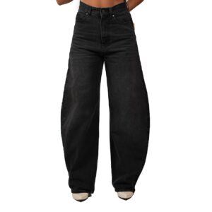 High Waist Baggy Black Jeans