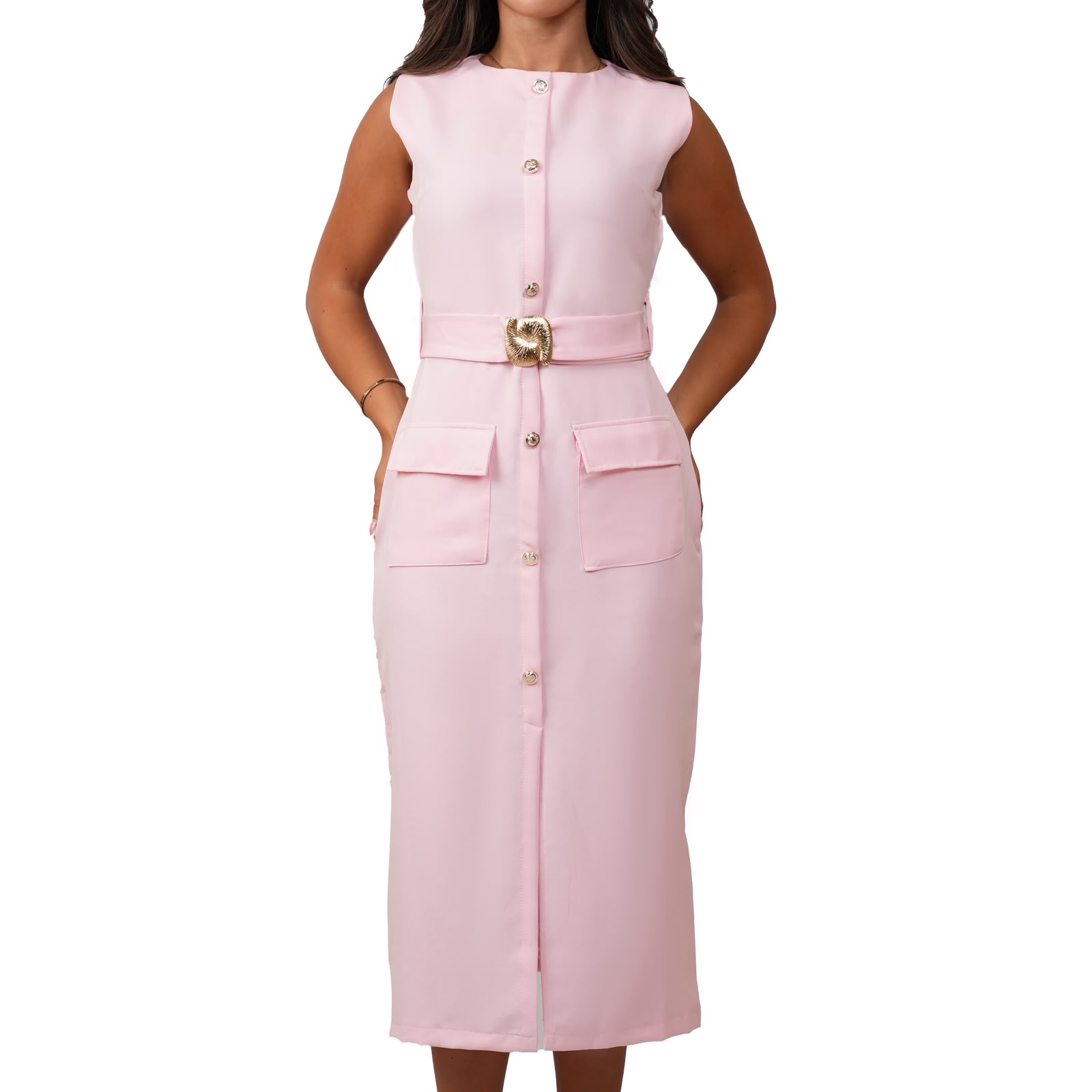 Pink Classic Dress – Styly Fashion